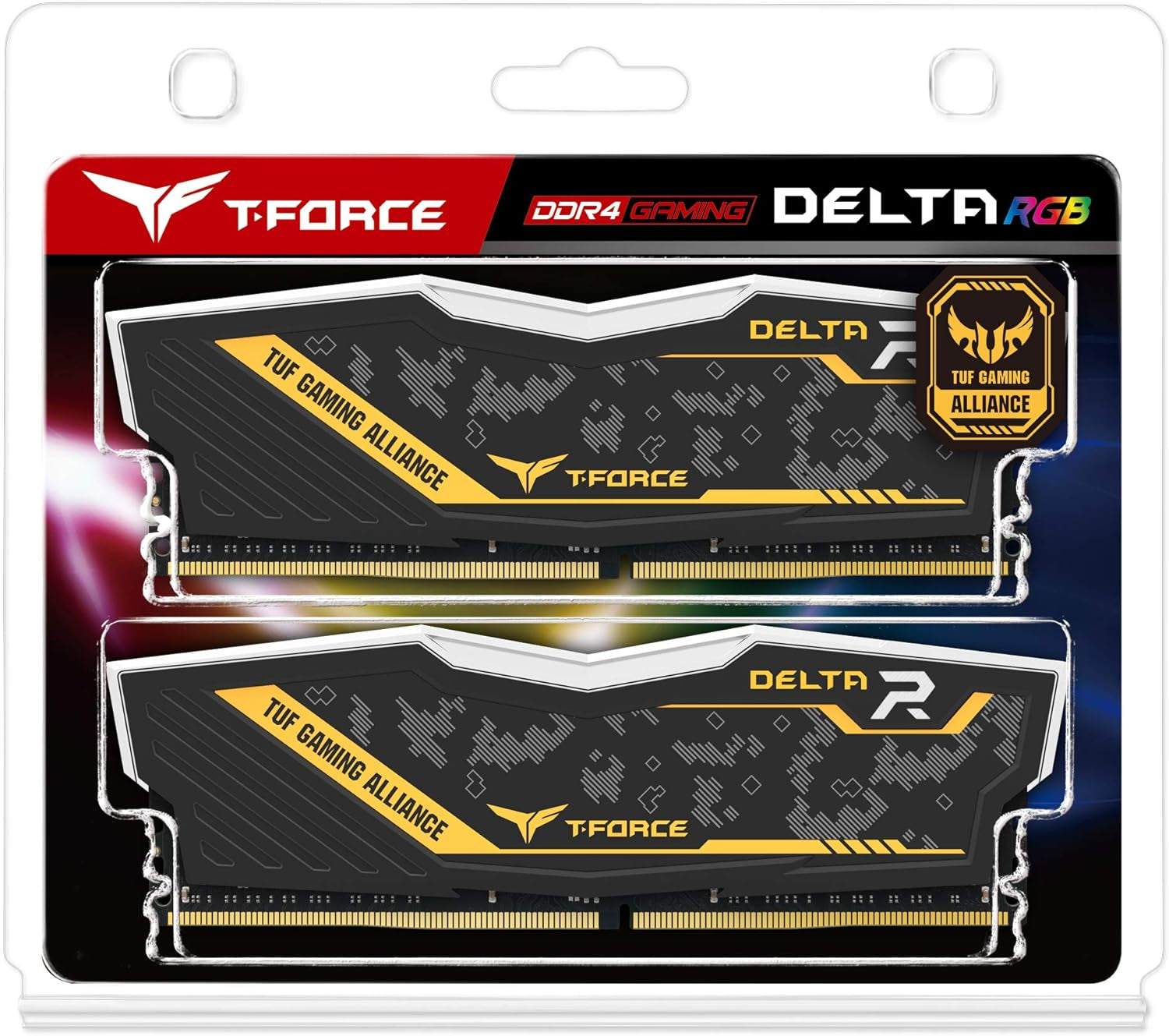 Team Group Tf9D416G3200Hc16Cdc01 Delta Tuf Gaming RGB RAM Memory 16GB (2X8GB) DDR4 U-DIMM 3200Mhz PC4-25600 CL16 Non-Ecc