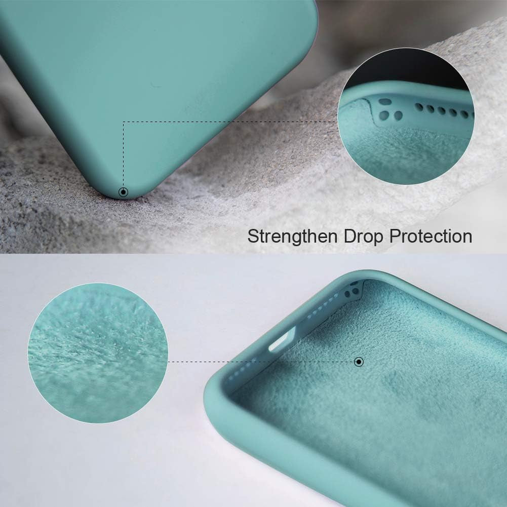 Iphone SE Case 2022/2020,Iphone 8 Case,Iphone 7 Silicone Case Gel Rubber Full Body Protection Case Drop Protection for Apple Iphone SE 2022/2020/8/7(4.7")(Midnight Green)