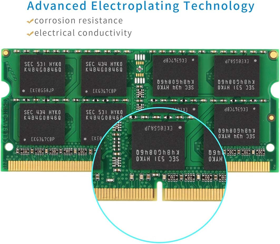 DDR3L 1600 Sodimm 16GB Kit (2X8Gb) PC3L 12800S, DDR3 RAM 16GB PC3 12800 2Rx8 1.35V/1.5V CL11 Non-Ecc 204-Pin Notebook Laptop RAM Memory Upgrade Kit
