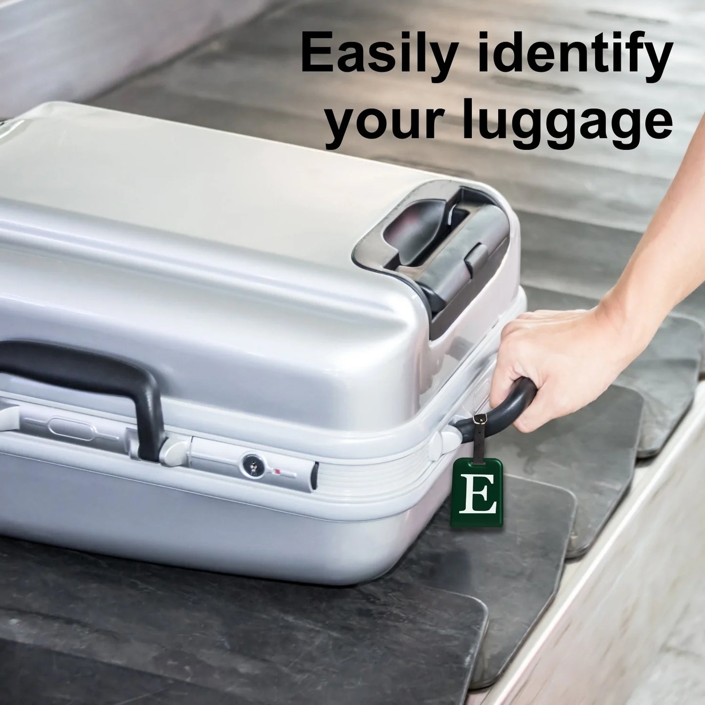 Initials Bag tag E  [pack 2]