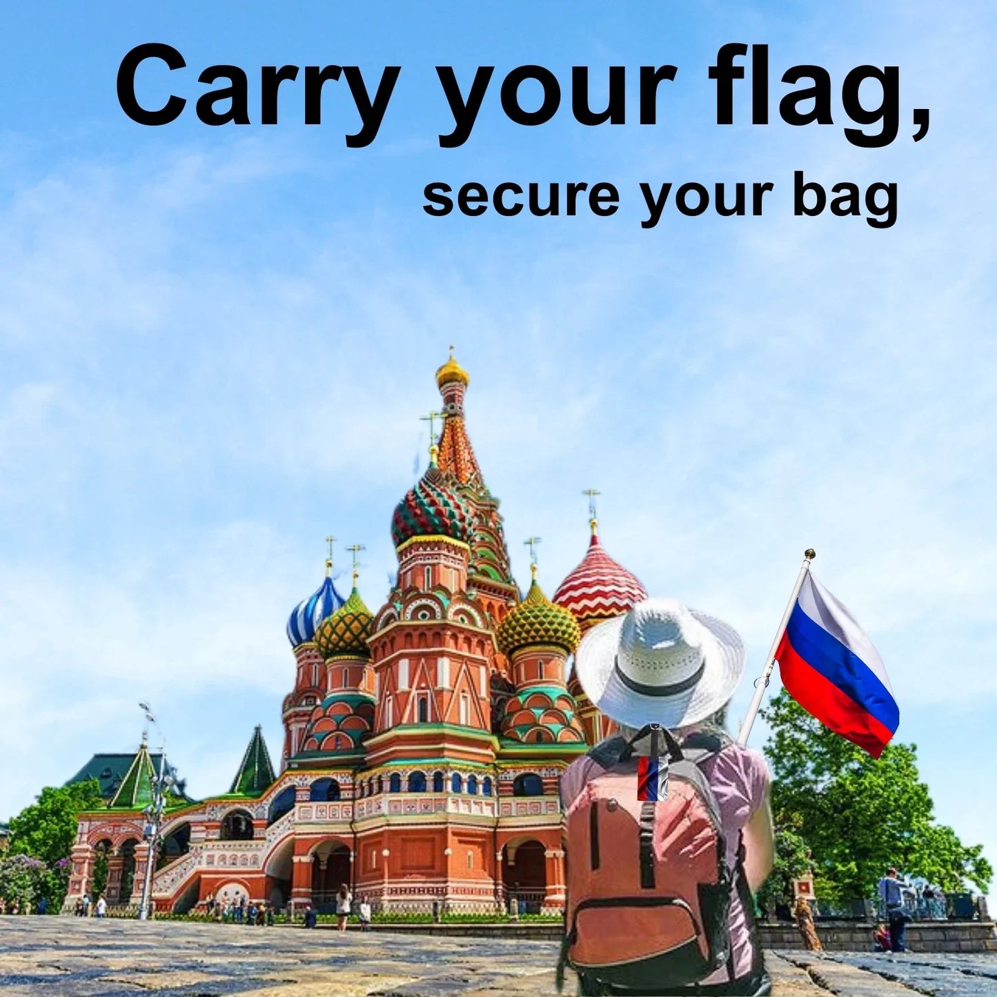 Smart Bag Security Tag - Russia Flag [Pack 2]