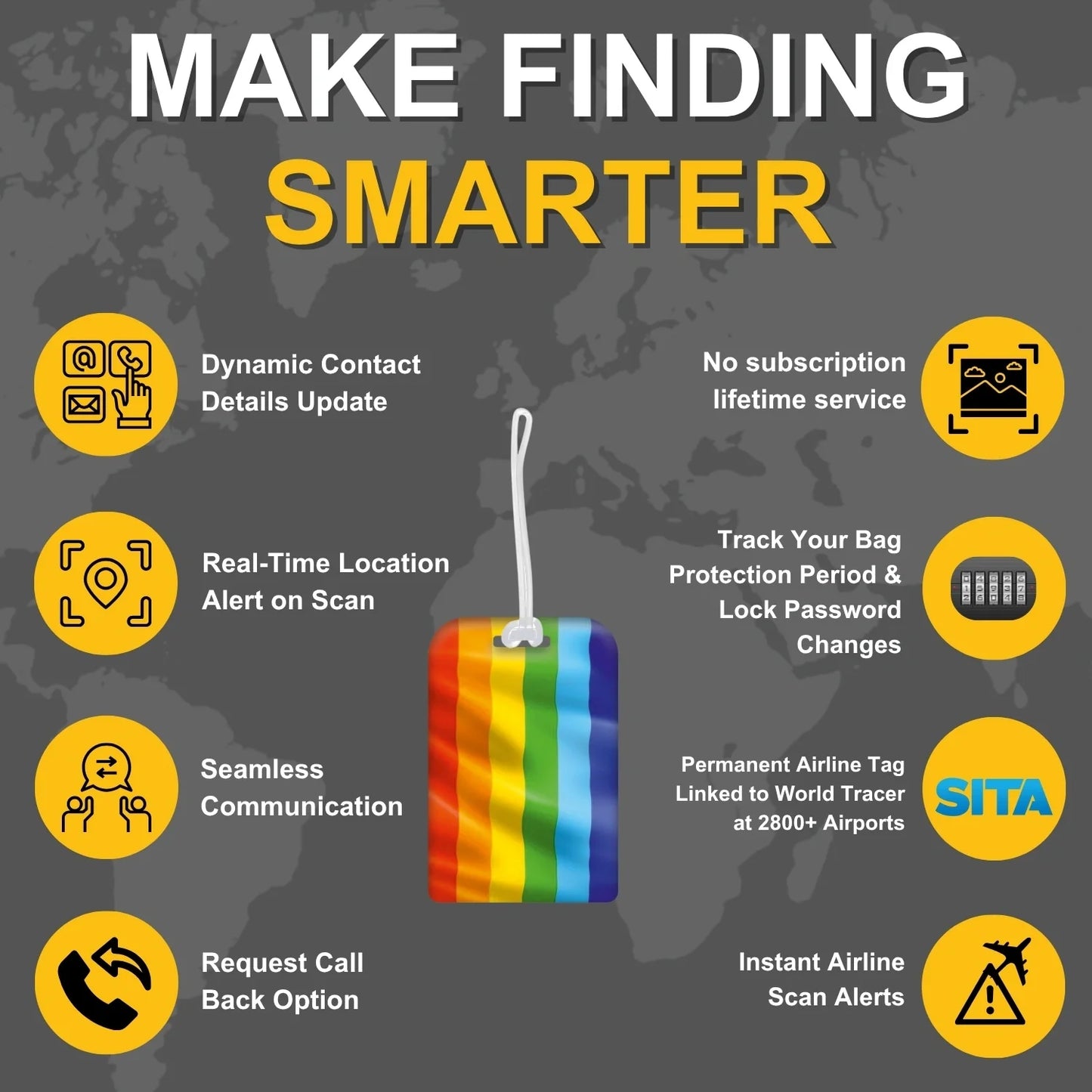 Smart Bag Security Tag - Pride [Pack 2]